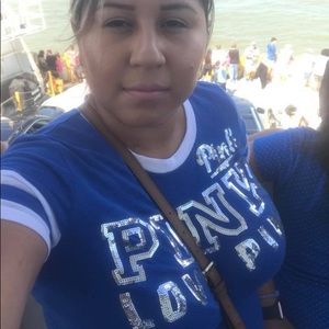 Royal blue sequined tee